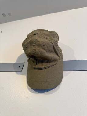 J.Crew Linen-Viscose Blend Baseball Cap in Olive Green